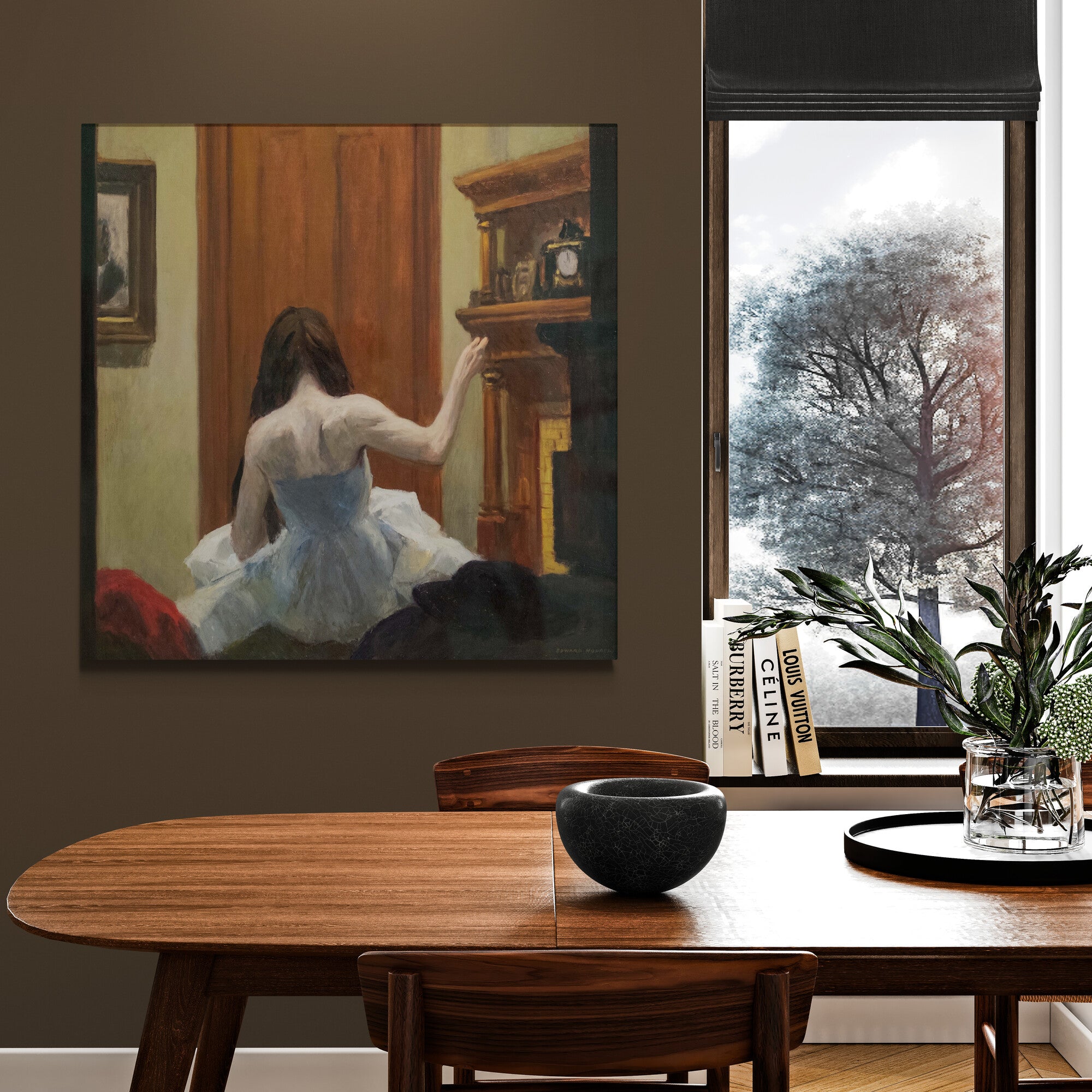 New York Interior - Wall Art by Edward Hopper - Framed Canvas Wall Art Print - Various Sizes