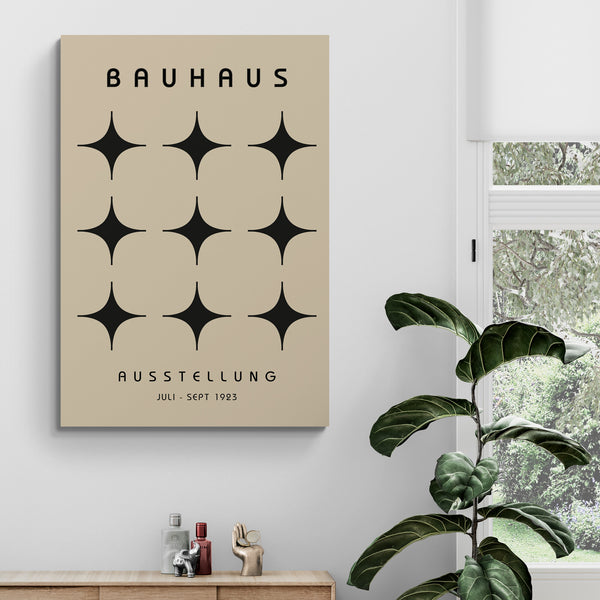 Bauhaus Crosses - Canvas Wall Art Framed Print - Various Sizes