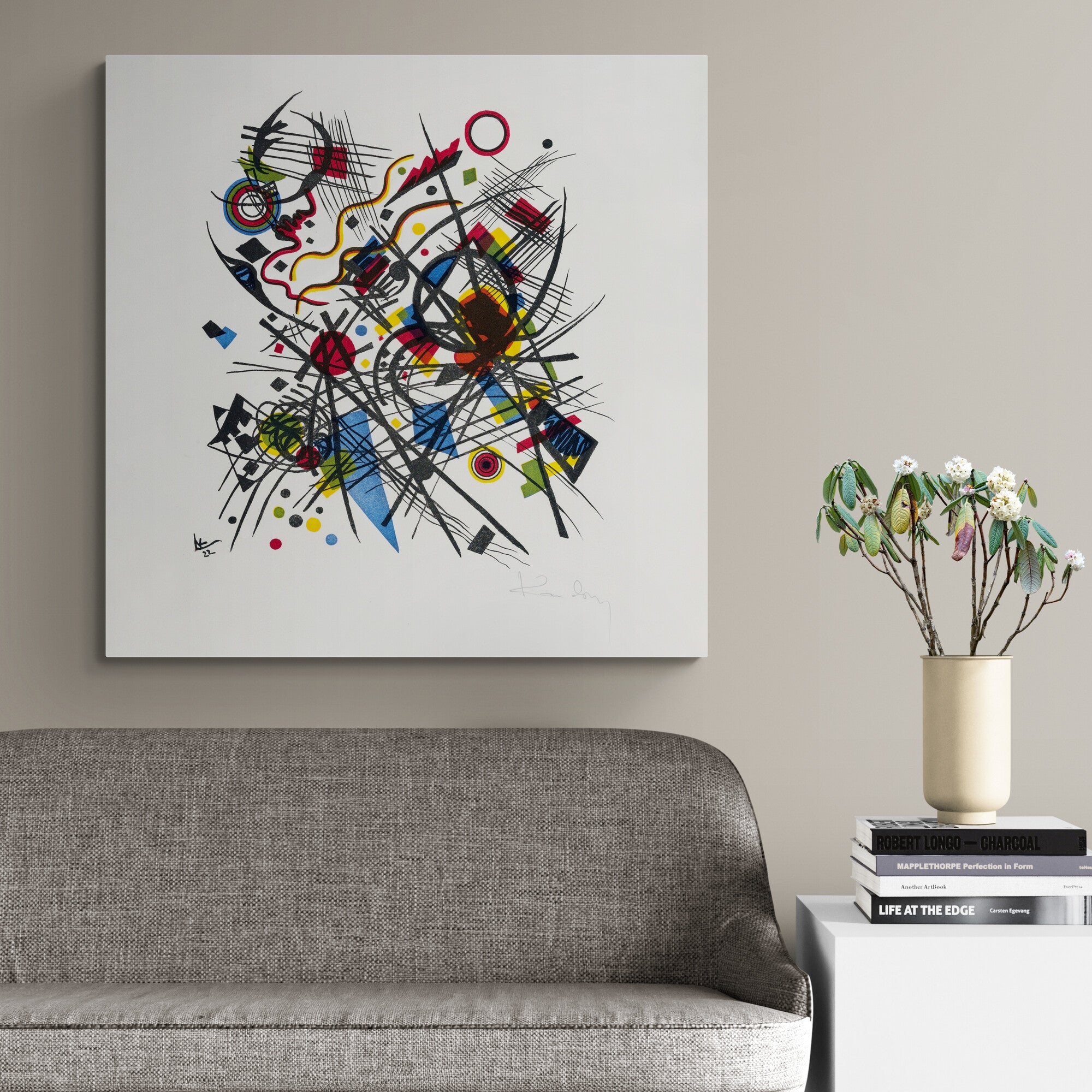 Lithograph for the Fourth Bauhaus Folder 1922 by Wassily Kandinsky - Framed Canvas Wall Art Print - Various Sizes