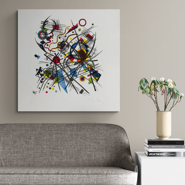 Lithograph for the Fourth Bauhaus Folder 1922 by Wassily Kandinsky - Framed Canvas Wall Art Print - Various Sizes