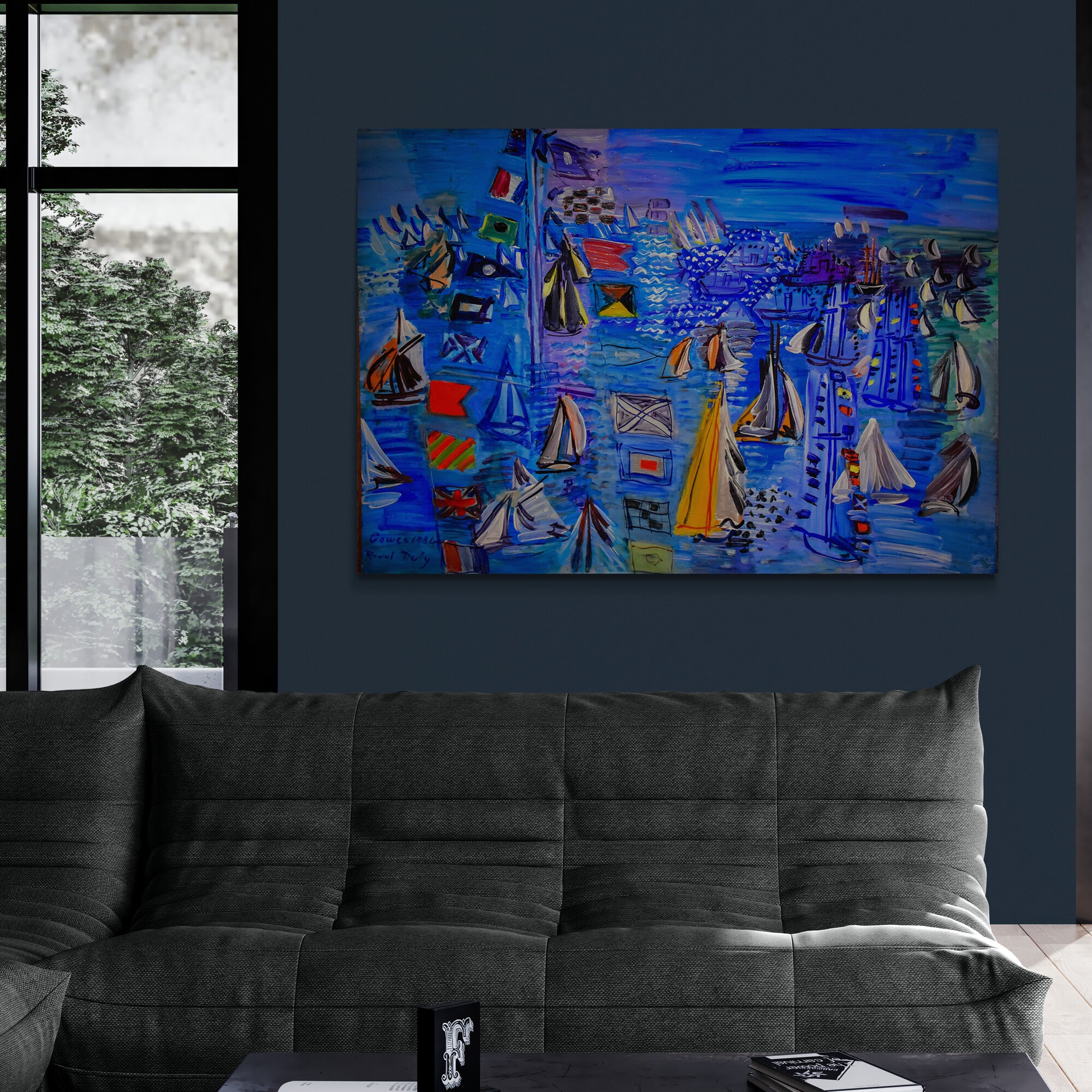 Regatta at Cowes - Sailing Wall Art by Raoul Dufy 1934 - Canvas Wall Art Framed Print - Various Sizes