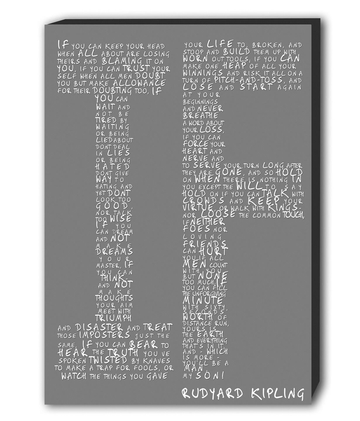 IF Poem By Rudyard Kipling Canvas Wall Art Print - Various Sizes