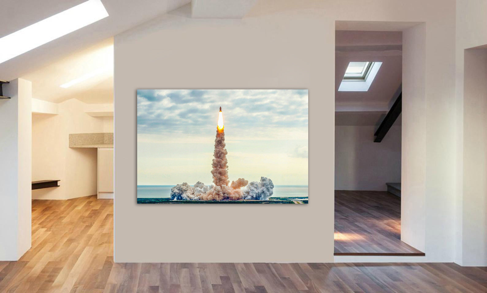 Nasa Space Shuttle Endeavour Launch - Canvas Wall Art Framed Print Various Sizes