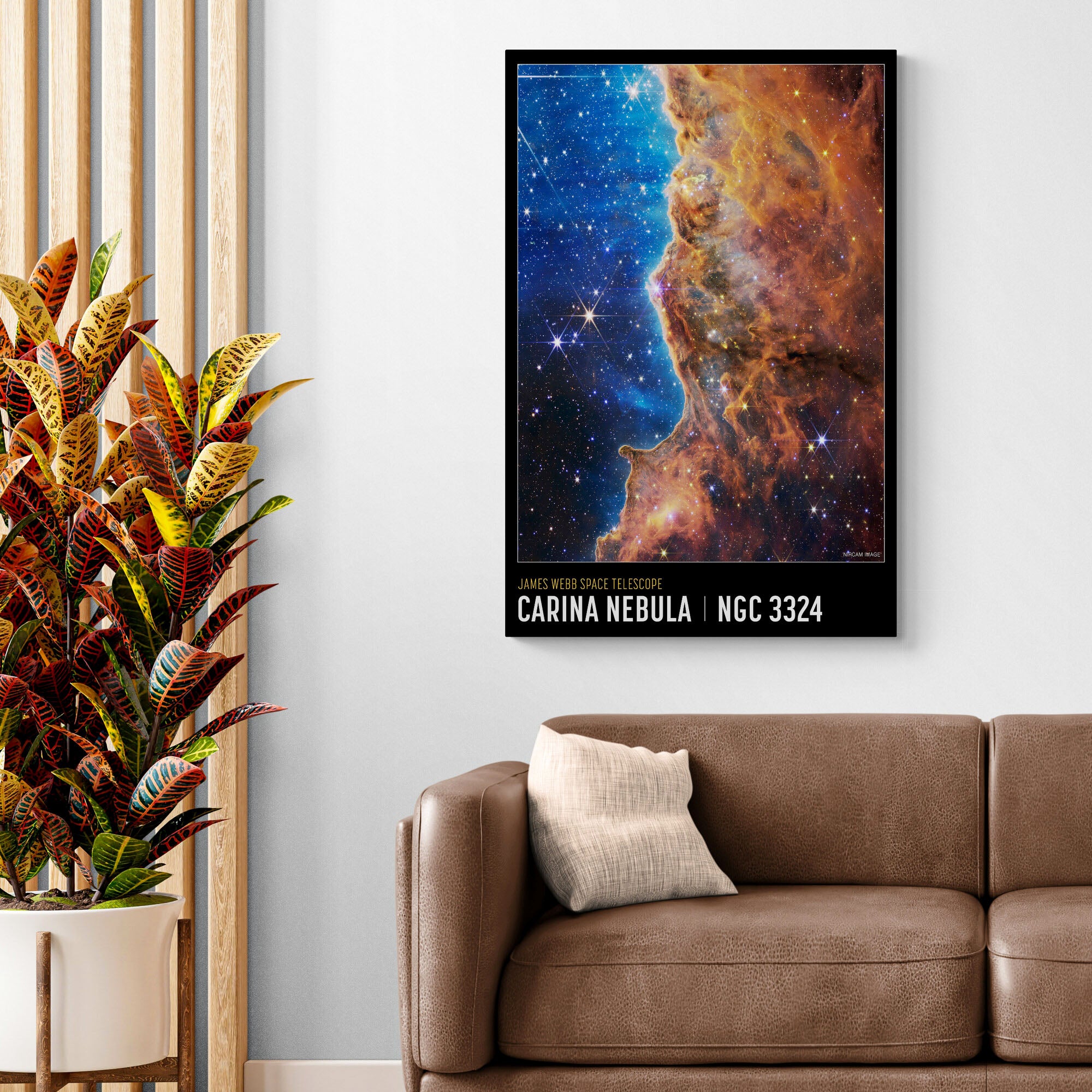 NASA Deep Field Set Of 3  - James Webb Space Telescope First Images, Carina Nebula - Canvas Wall Art Framed Prints - Various Sizes