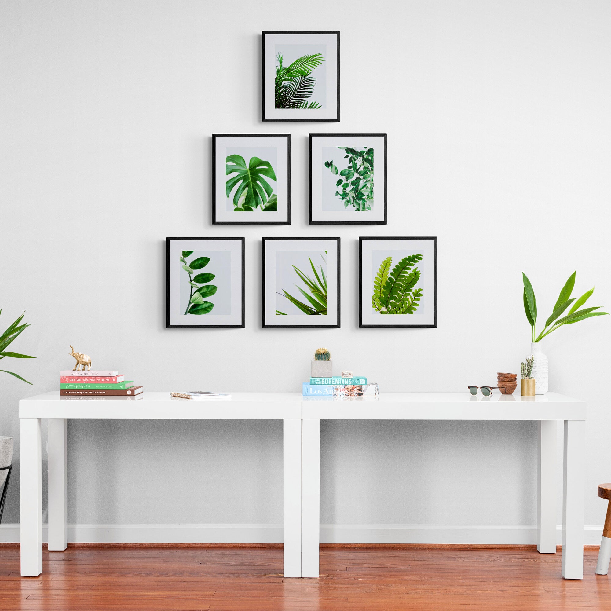 Green Botanical Wall Art - Tropical Plant Leaves - Home Decor Set of 6 Unframed - Rolled Prints | Canvas - Home Decor