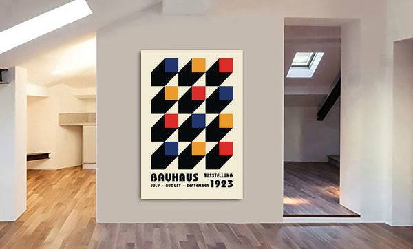 Bauhaus Ausstellung Wall Art - Canvas Wall Art Framed Print - Various Sizes