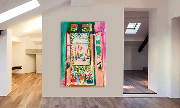 Matisse - Open Window - Abstract Wall Art - Canvas Wall Art Framed Print - Various Sizes