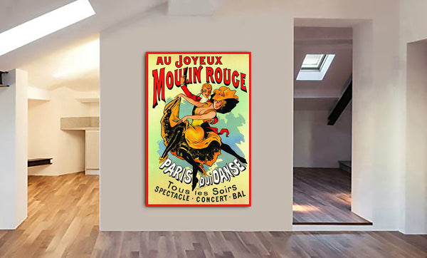 Moulin Rouge - Paris - Dance Vintage Wall Art - Canvas Wall Art Framed Print - Various Sizes