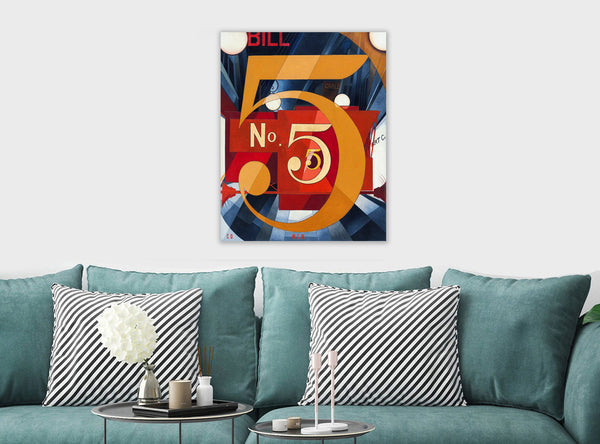 I Saw the Figure 5 in Gold by Charles Demuth - Canvas Wall Art Framed Print - Various Sizes