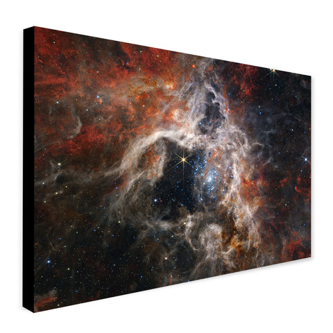 A Cosmic Tarantula by NASA James Webb Telescope - Canvas Wall Art Framed Print - Various Sizes
