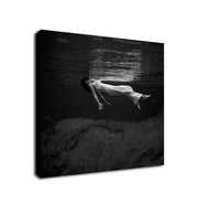 A Woman Floats In Water - Fashion Photography By Toni Frissell 1947 - Framed Canvas Wall Art Print - Various Sizes