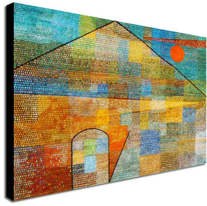 Ad Parnassum - Abstract by Paul Klee - Canvas Wall Art Framed Print - Various Sizes