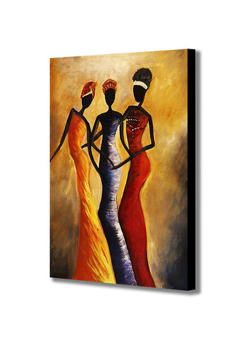 African Woman - Vintage - Canvas Wall Art Framed Print - Various Sizes