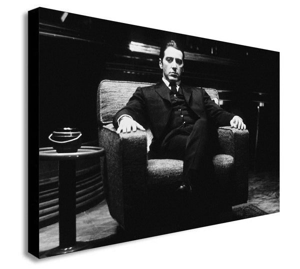 The Godfather Al Pacino - Canvas Wall Art Framed Print - Various Sizes