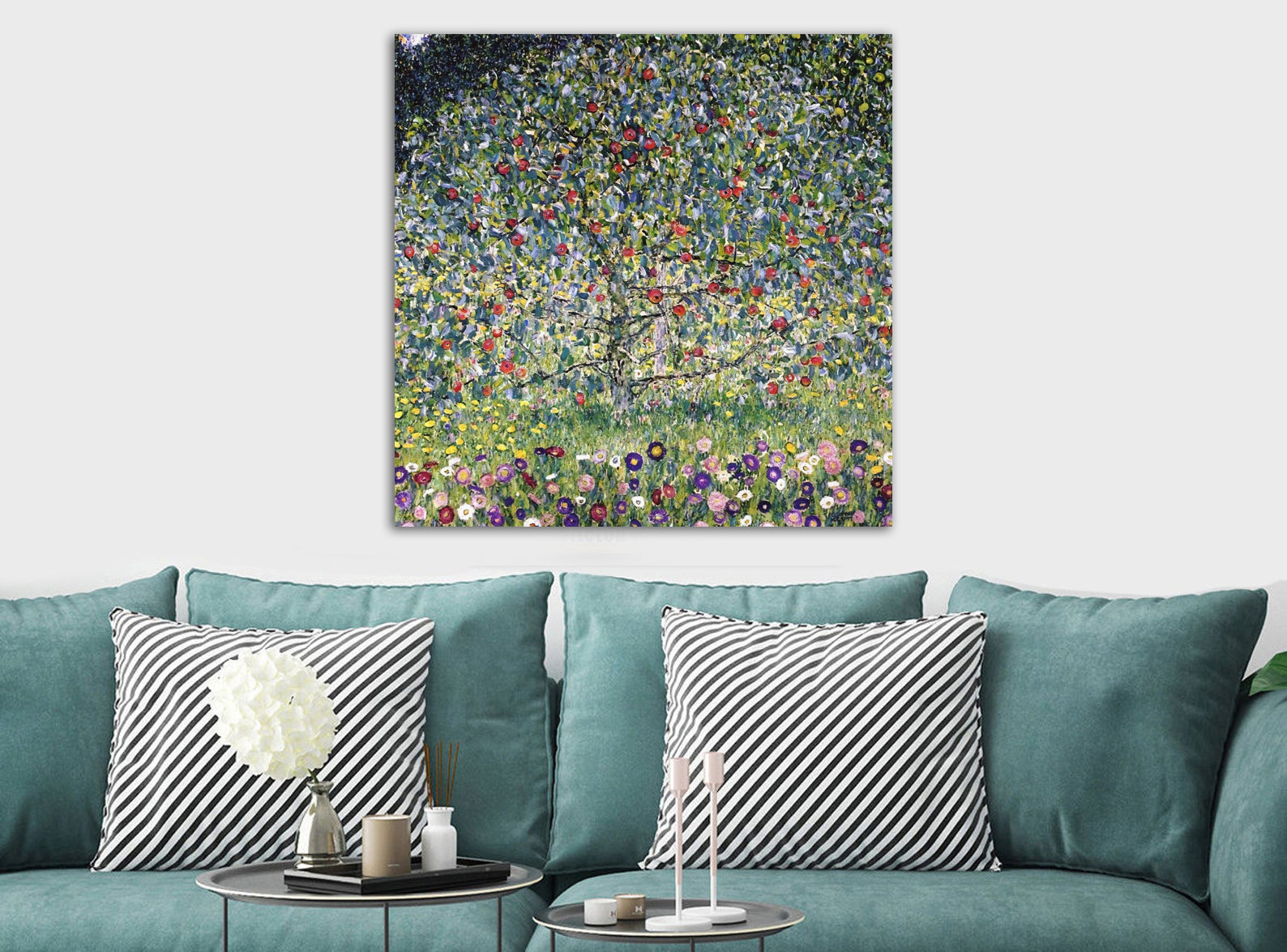 Apple Tree By Gustav Klimt - Framed Canvas Wall Art Print - Various Sizes