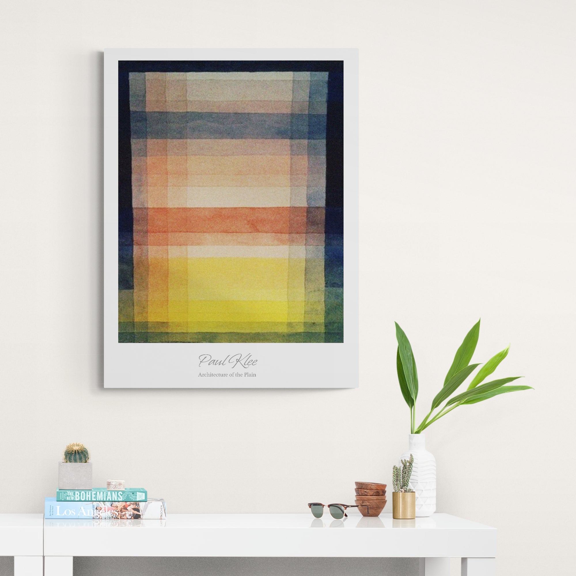 Architecture of the Plain by Paul Klee - Canvas Wall Art Framed Print - Various Sizes