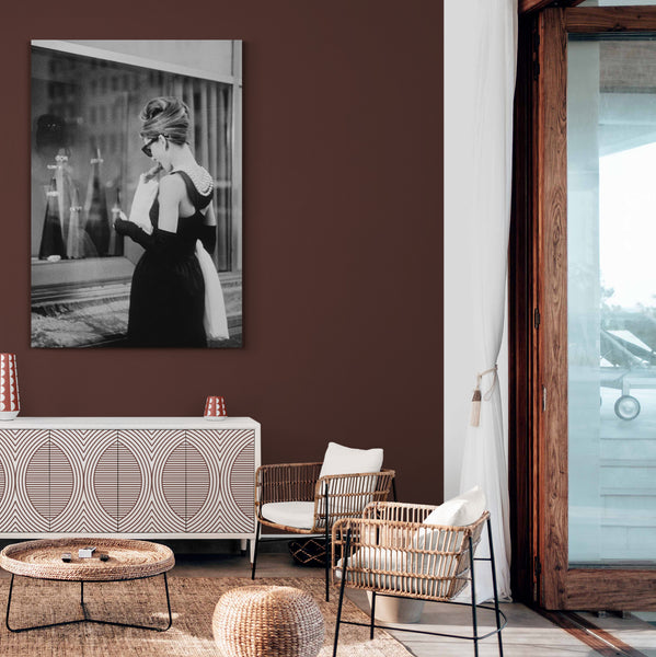 Audrey Hepburn - Window Shopping - Breakfast at Tiffany's - Canvas Wall Framed Print - Various Sizes