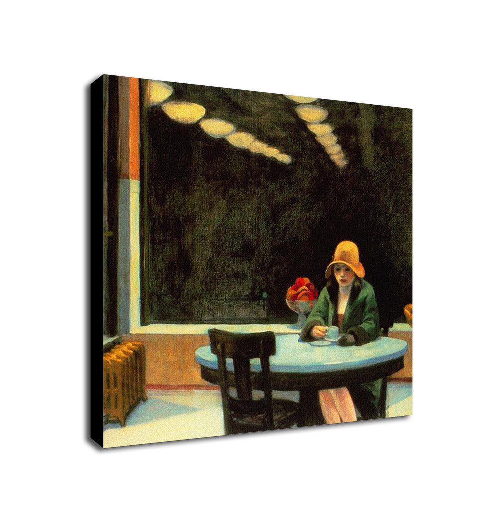 Automat - Wall Art by Edward Hopper 1927 - Framed Canvas Wall Art Print - Various Sizes