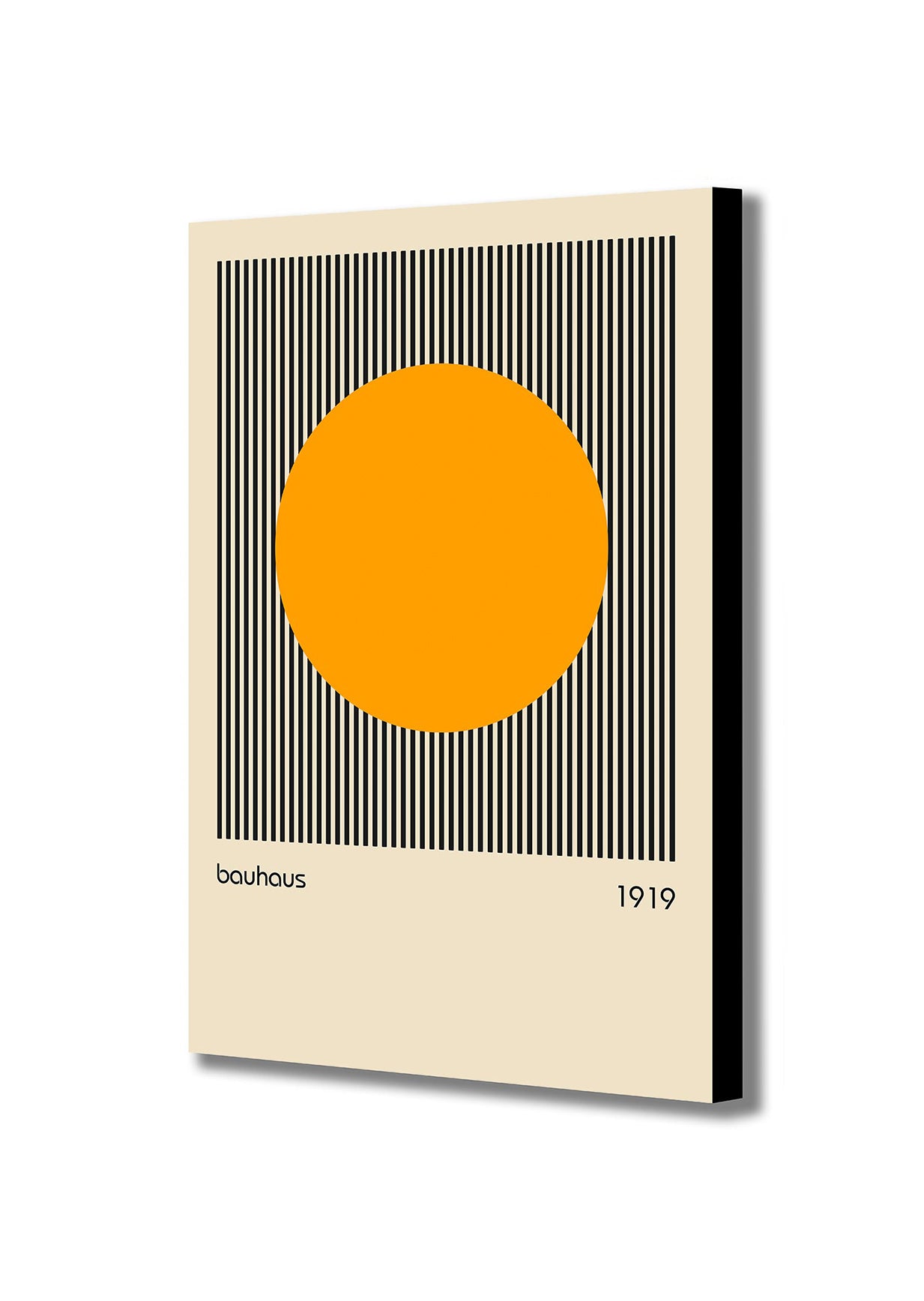 Bauhaus Orange Circle 1919 - Abstract - Canvas Wall Art Framed Print - Various Sizes