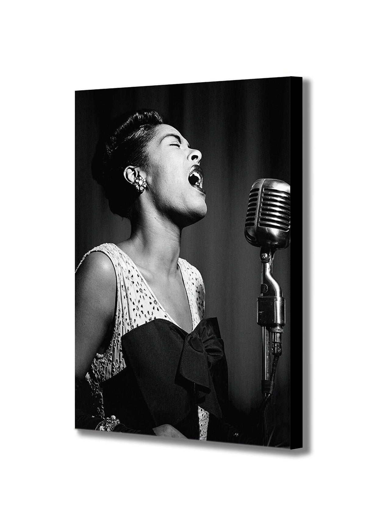 Billi Holiday - Jazz Artist 1940 - Vintage - Canvas Wall Art Framed Print - Various Sizes