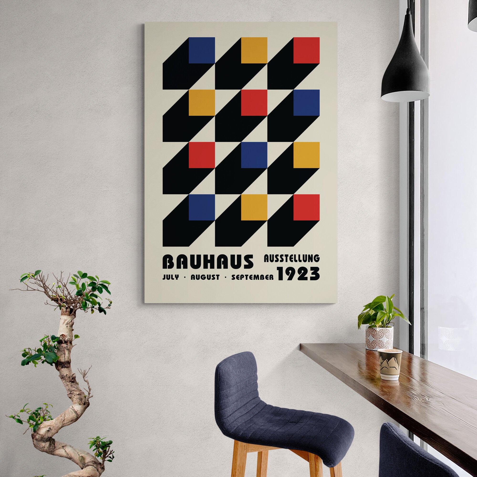 Bauhaus Ausstellung Wall Art - Canvas Wall Art Framed Print - Various Sizes