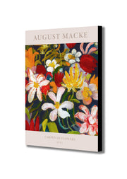 Carpet of Flowers by August Macke - Canvas Wall Art Framed Print - Various Sizes