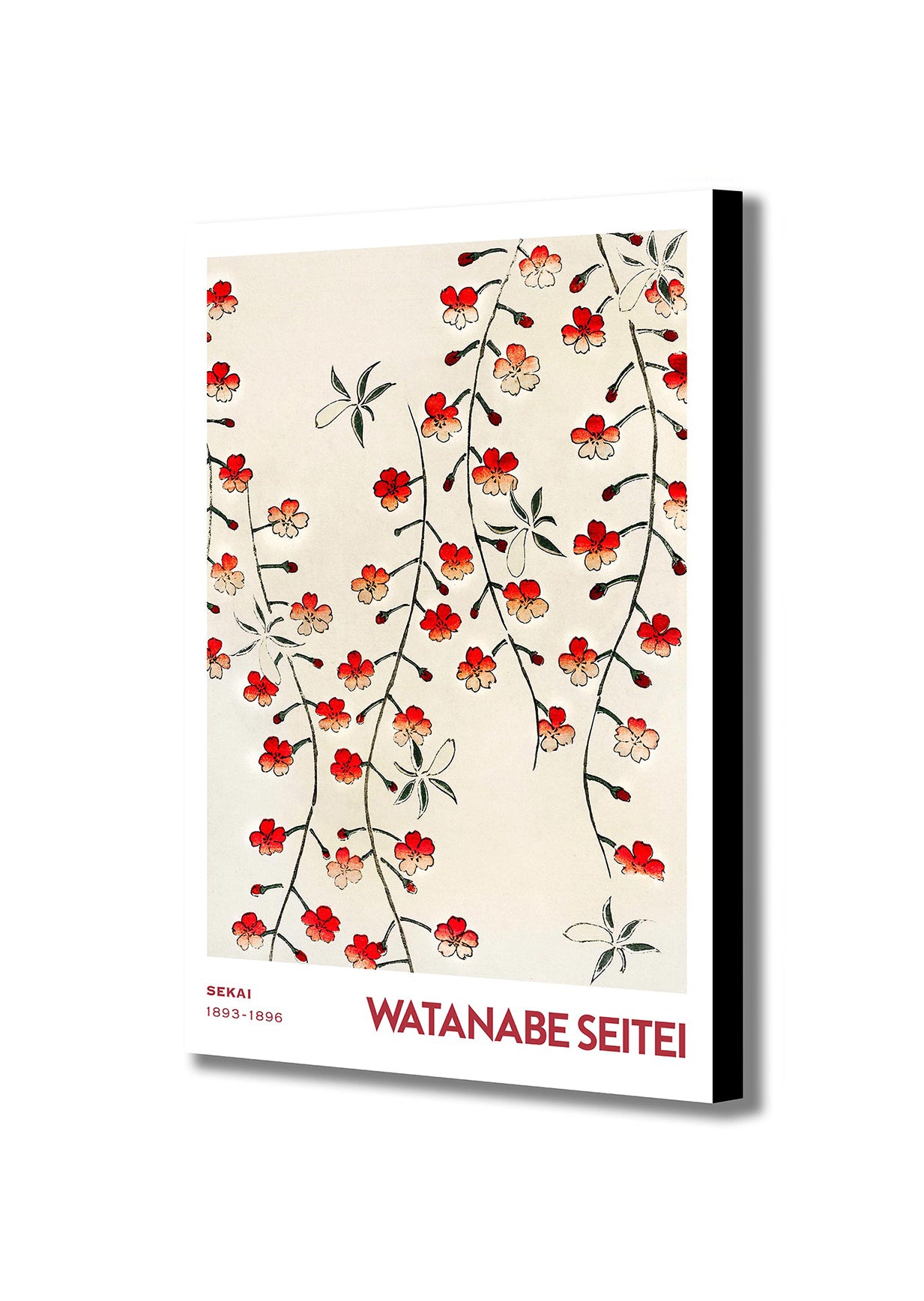 Cherry Tree Flower Japanese Art by Watanabe Seitei - Canvas Wall Art Framed Print - Various Sizes