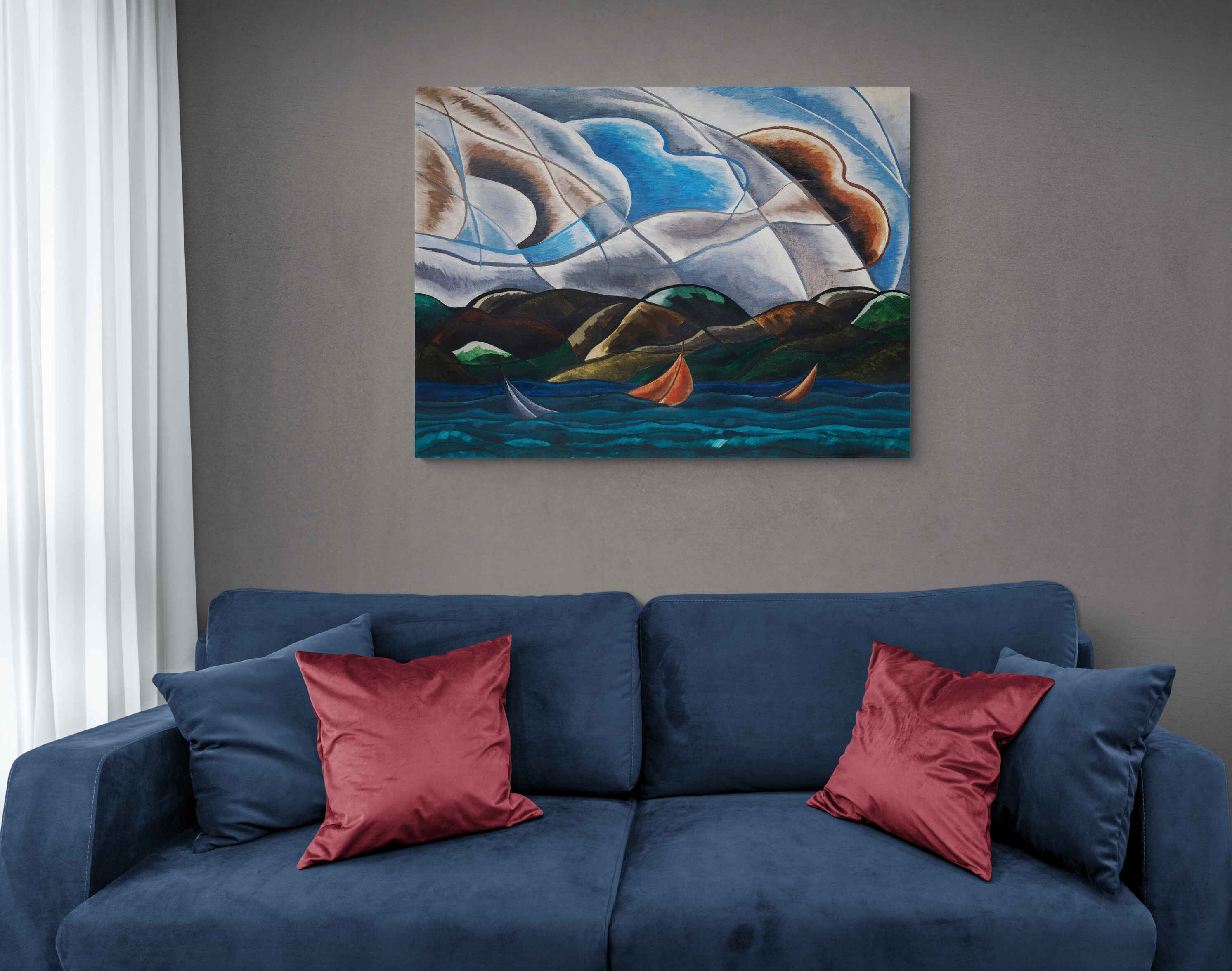 Clouds And Water by Arthur Dove 1930 - Canvas Wall Art Framed Print - Various Sizes