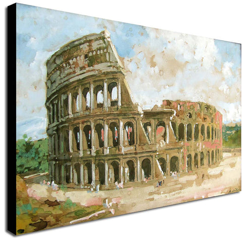 Colosseum - Rome by Anna Palm - 1900 - Canvas Wall Art Framed Print - Various Sizes