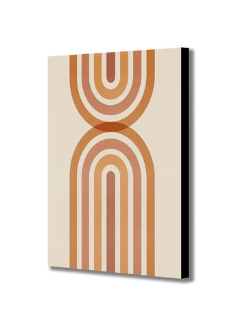 Concentric - Boho Abstract Minimalist Wall Art - Canvas Wall Art Framed Print - Various Sizes