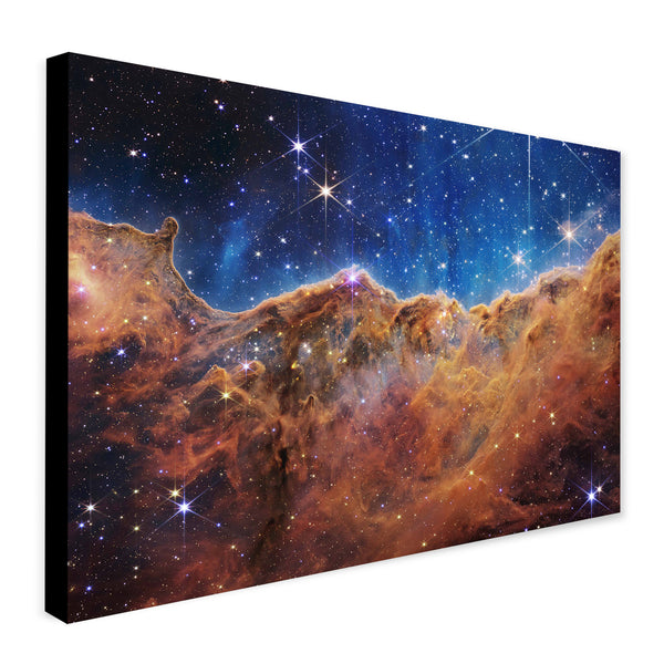 Cosmic Cliffs in the Carina Nebula from NASA’s James Webb Space Telescope - Canvas Wall Art Framed Print - Various Sizes