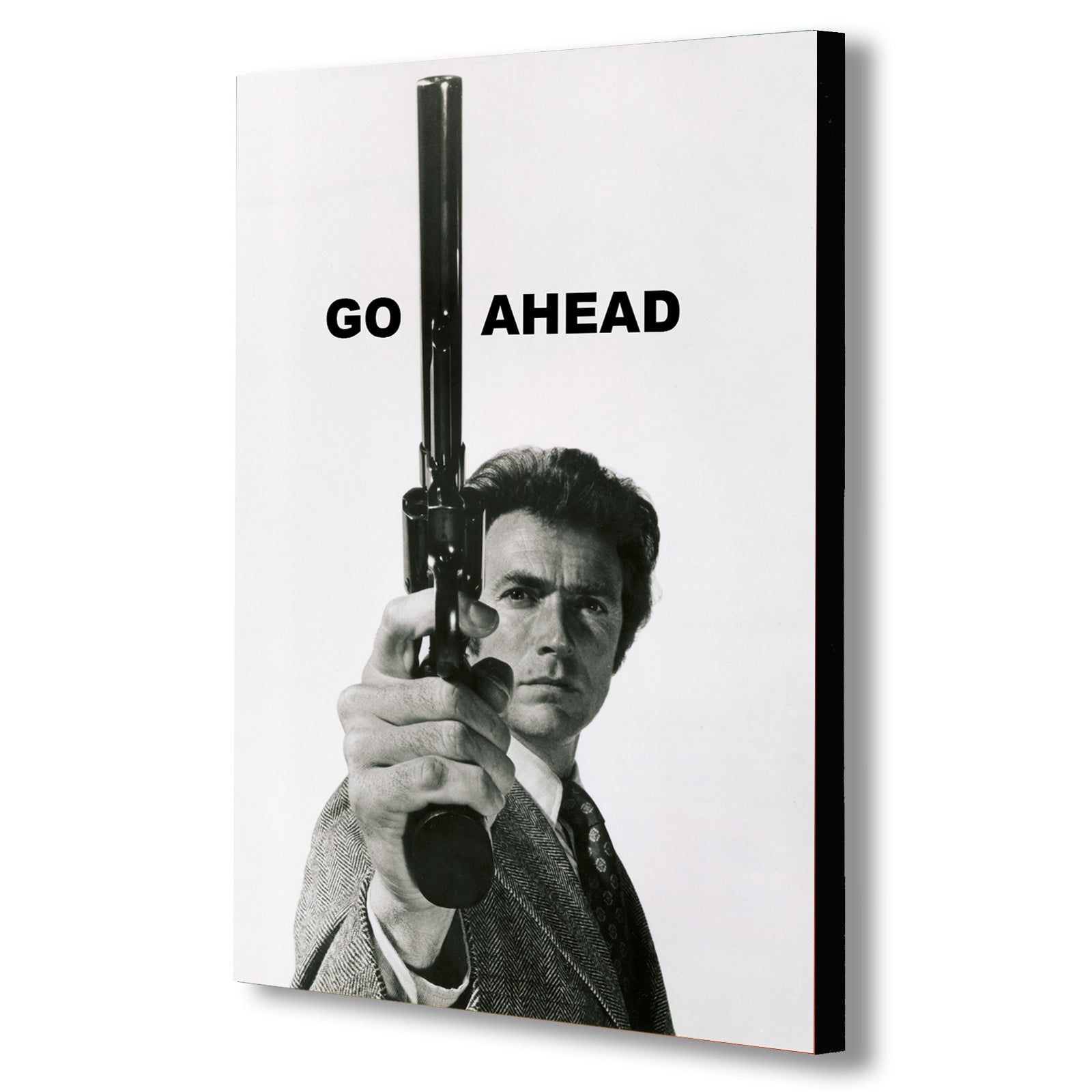 Clint Eastwood As Dirty Harry - Canvas Wall Art Framed Print - Various Sizes