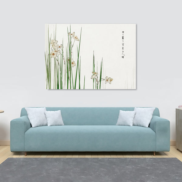 Daffodils - by Bijutsu Sekai 1893 - Canvas Wall Art Framed Print - Various Sizes