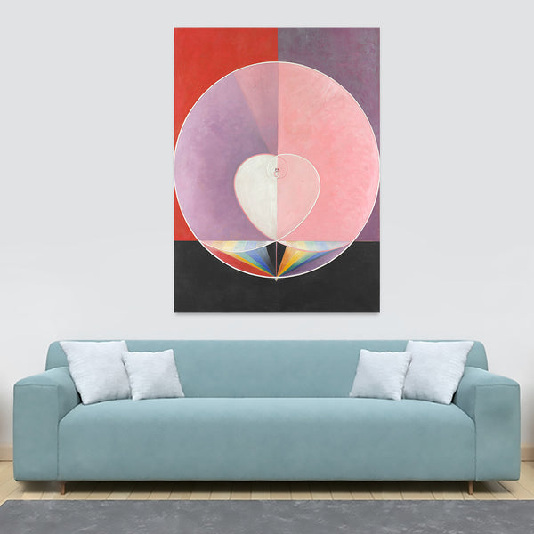 Doves by Hilma af Klint Abstract Art - Canvas Wall Art Framed Print - Various Sizes