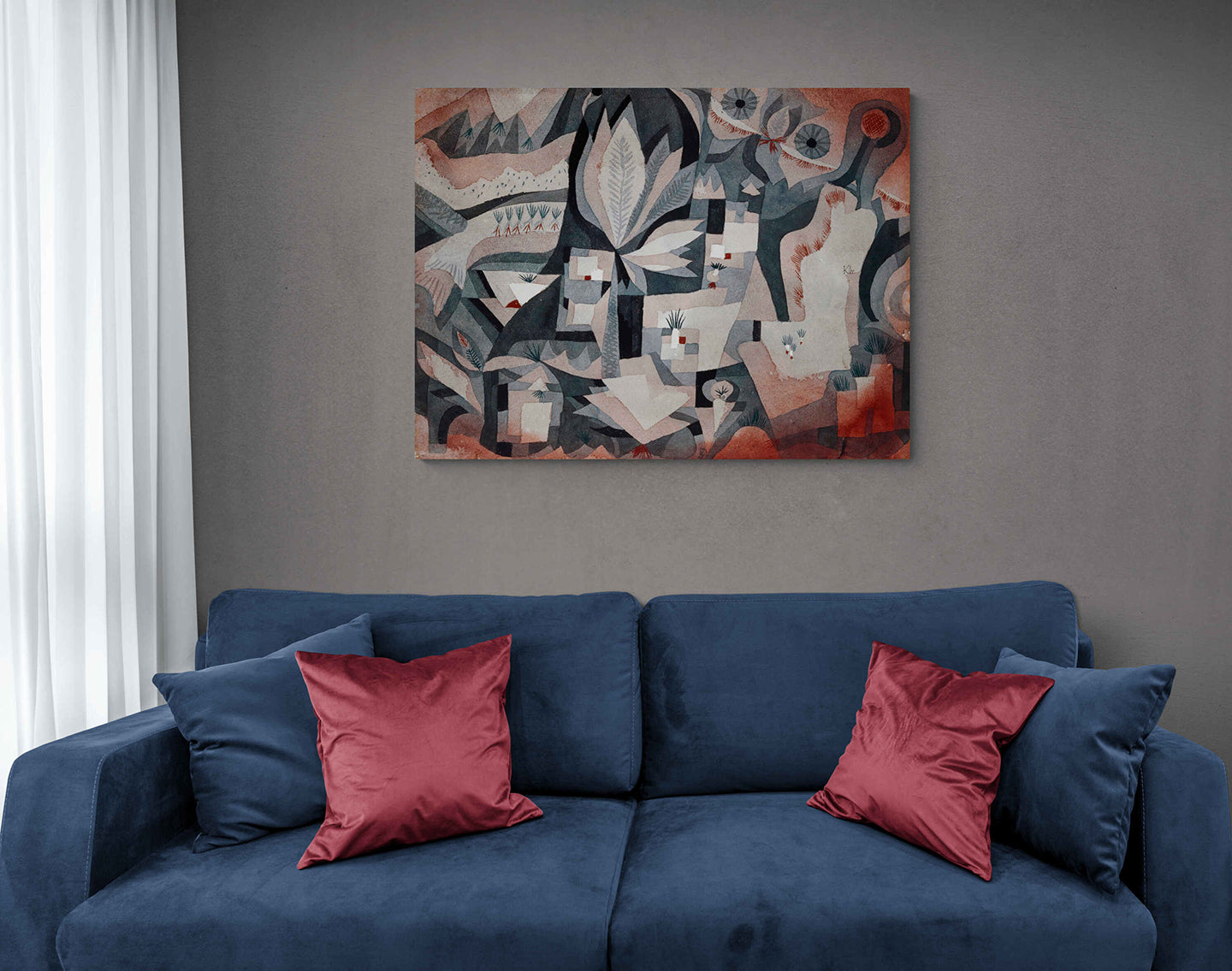 Dry Cooler Garden by Paul Klee - Canvas Wall Art Framed Print - Various Sizes