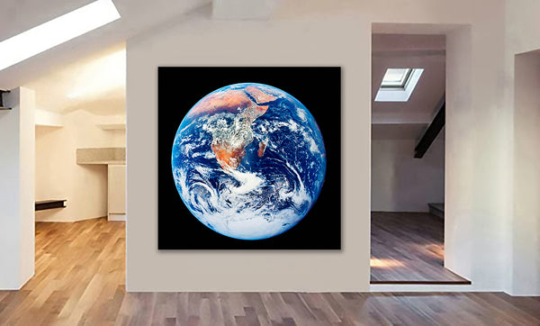 Earth Planet - Space Wall Art - Framed Canvas Wall Art Print - Various Sizes