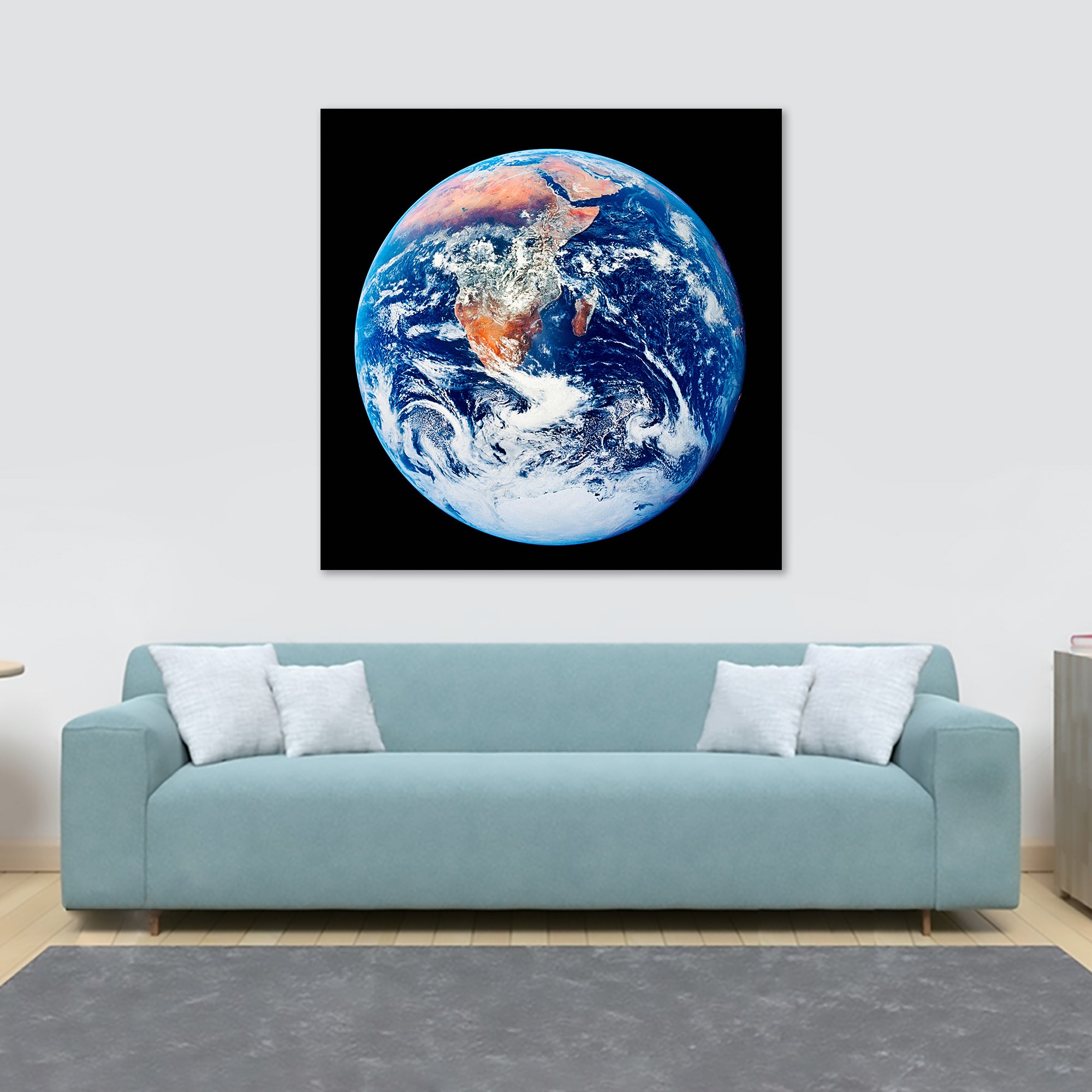Earth Planet - Space Wall Art - Framed Canvas Wall Art Print - Various Sizes