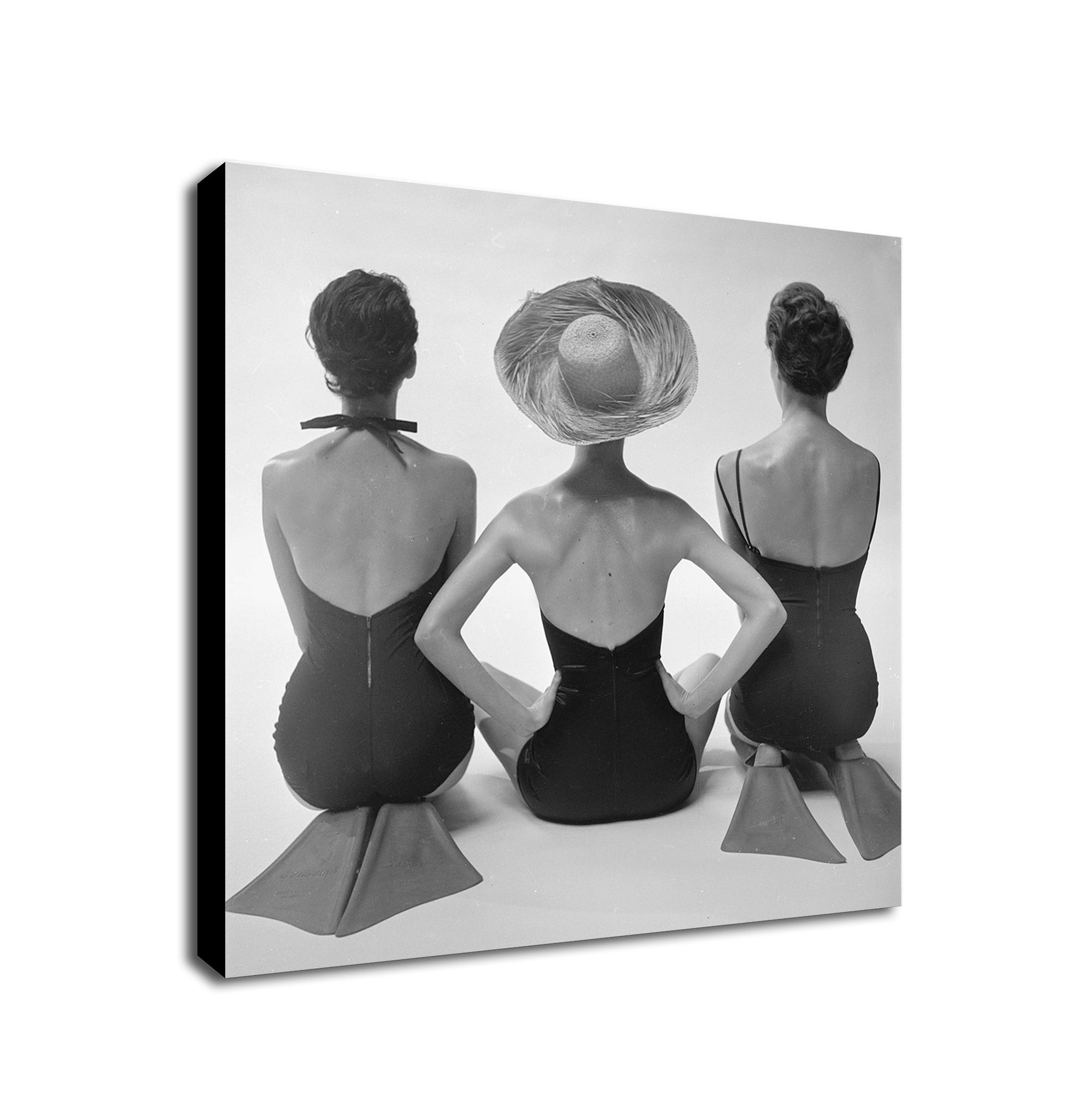 Fashion Swimsuits - Fashion Models Wall Art by Toni Frissell - 1950 - Framed Canvas Wall Art Print - Various Sizes