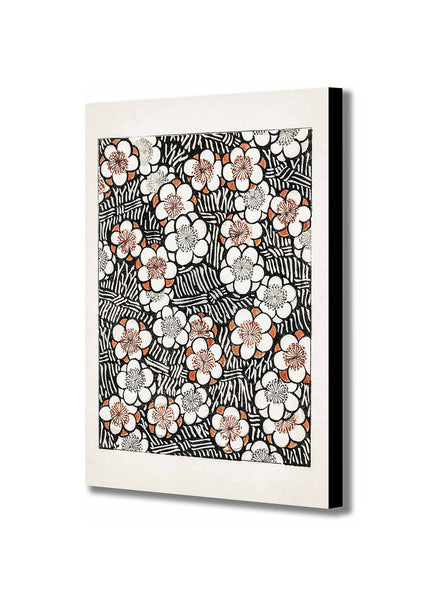 Floral Pattern by Watanbe Sekai - Canvas Wall Art Framed Print - Various Sizes