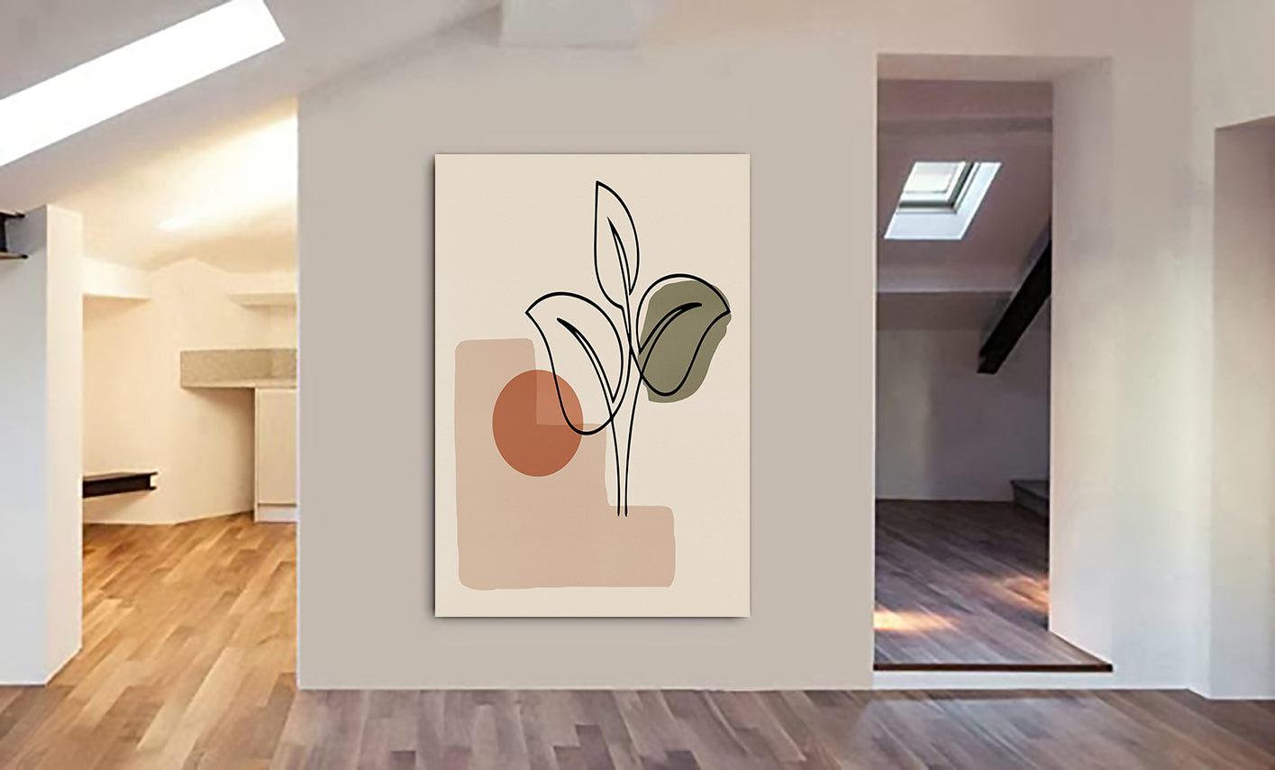 Fruit - Boho Abstract Minimalist Wall Art - Canvas Wall Art Framed Print - Various Sizes