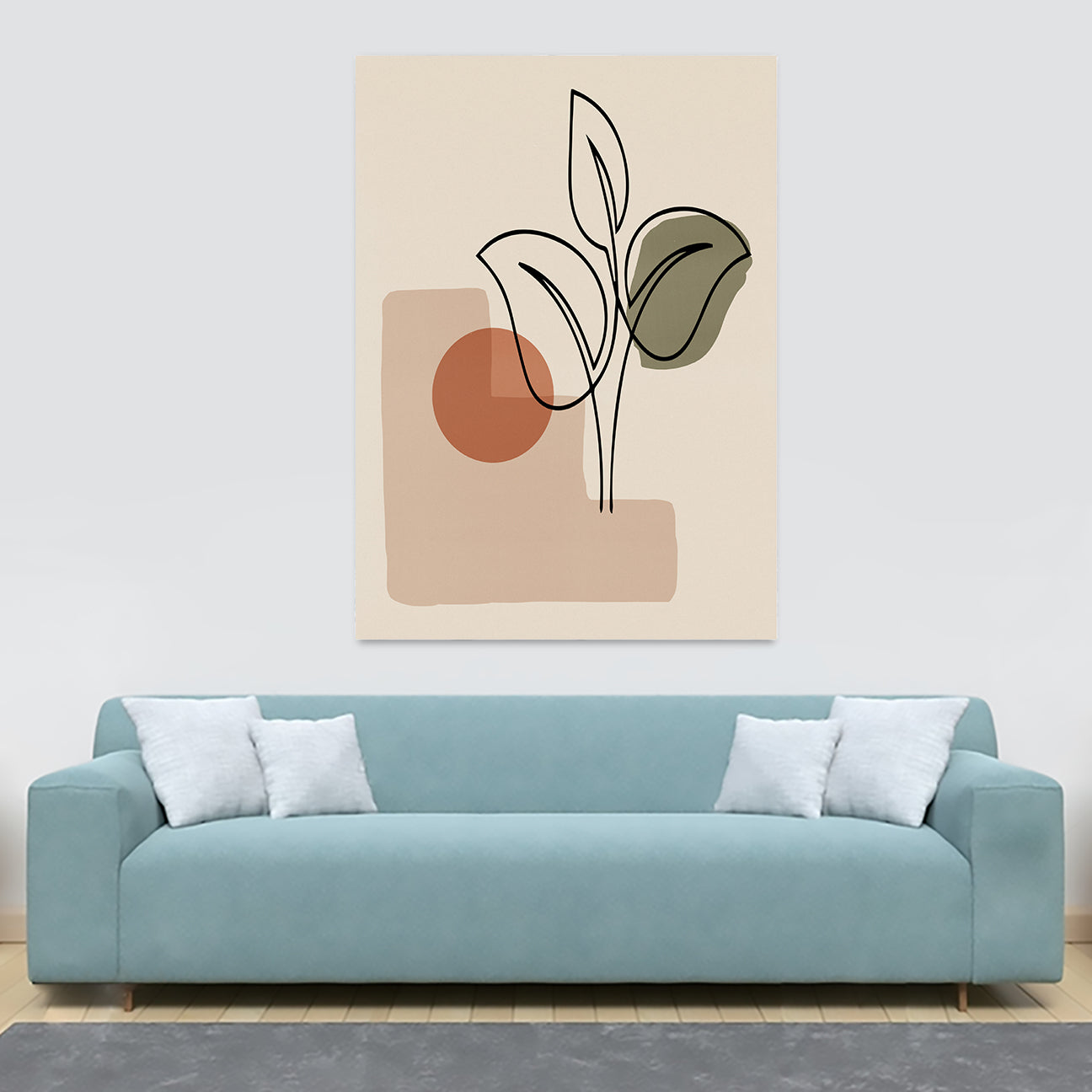 Fruit - Boho Abstract Minimalist Wall Art - Canvas Wall Art Framed Print - Various Sizes