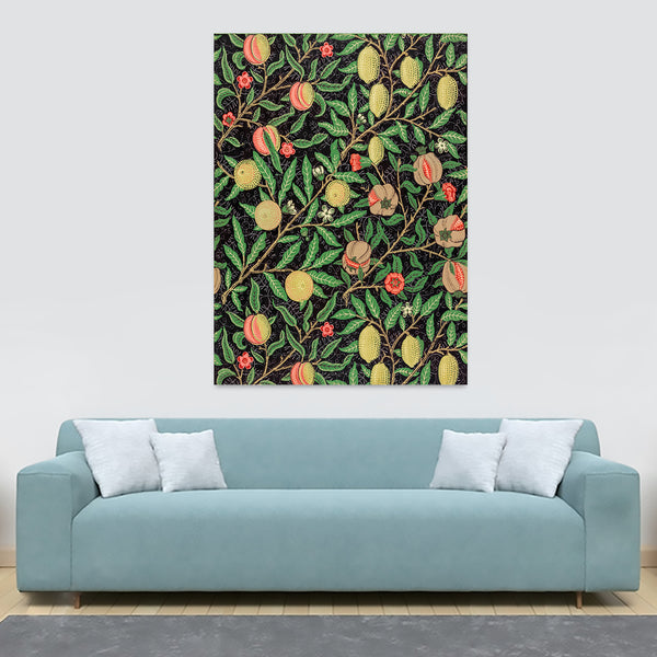 Fruit Pattern by William Morris - Canvas Wall Art Framed Print - Various Sizes