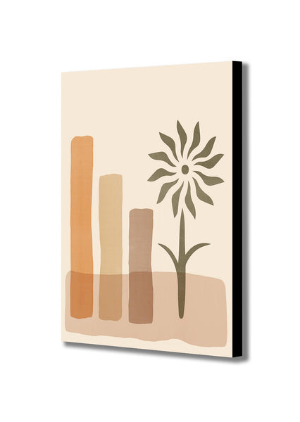 Grow - Boho Abstract Minimalist Wall Art - Canvas Wall Art Framed Print - Various Sizes