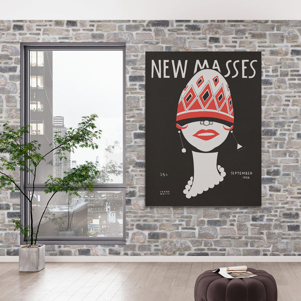 New Masses - Art Deco Fashion Wall Art - Canvas Wall Art Framed Print - Various Sizes