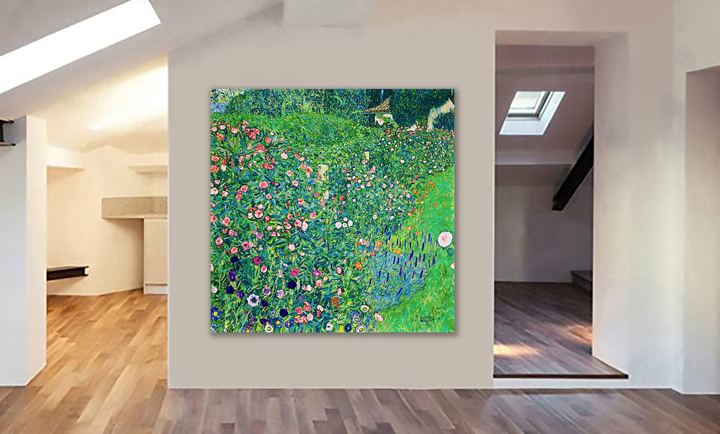 Italian Horticultural Landscape by Gustav Klimt - Framed Canvas Wall Art Print - Various Sizes