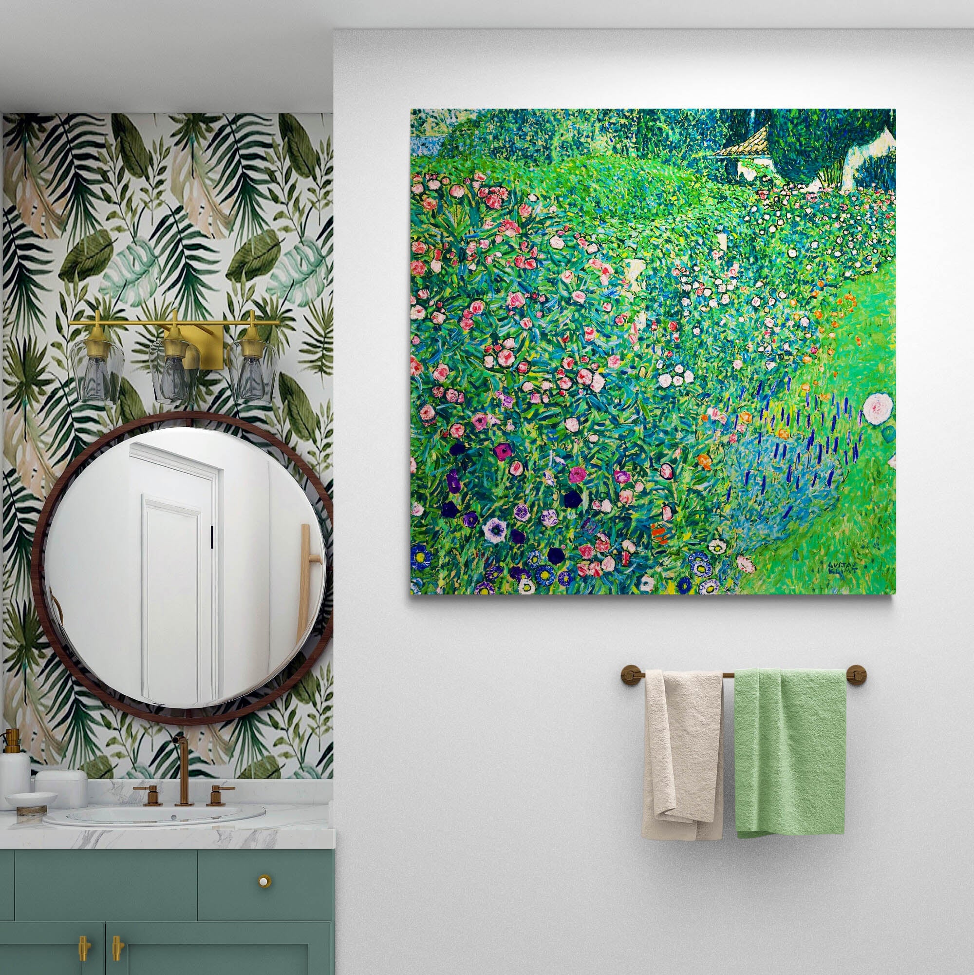 Italian Horticultural Landscape by Gustav Klimt - Framed Canvas Wall Art Print - Various Sizes