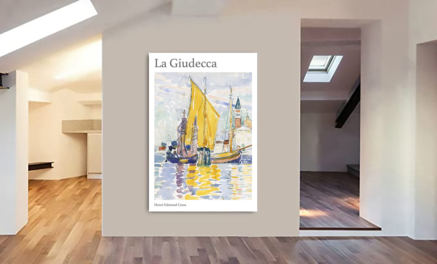 La Giudecca by Henri Edmond-Cross - Watercolour Art - Canvas Wall Art Framed Print - Various Sizes
