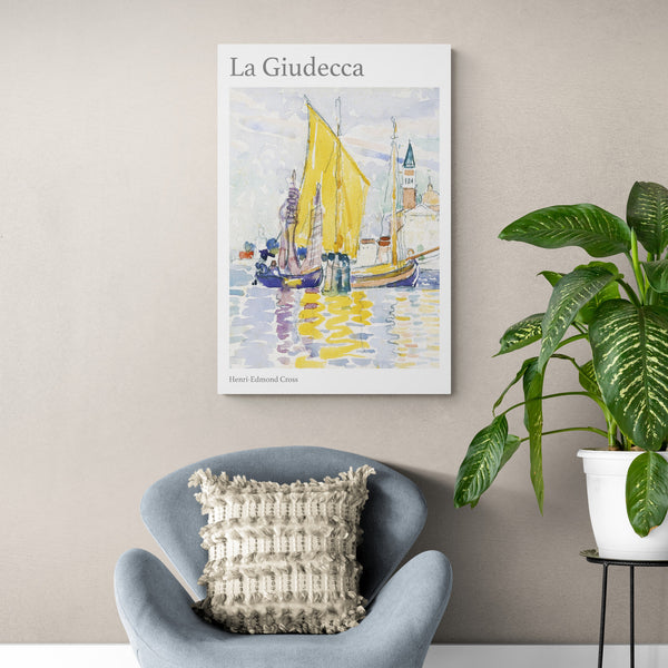 La Giudecca by Henri Edmond-Cross - Watercolour Art - Canvas Wall Art Framed Print - Various Sizes