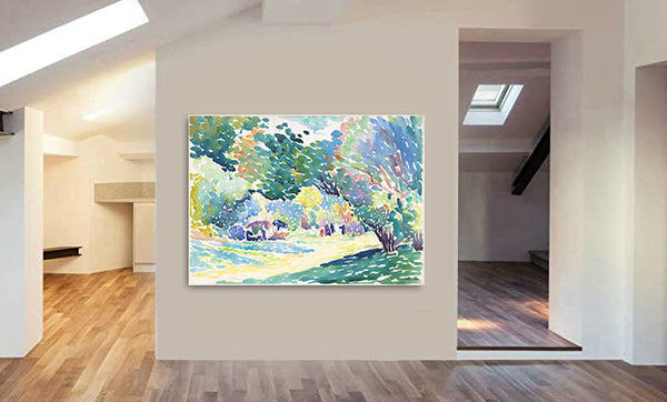 Landscape by Henri-Edmond Cross - Canvas Wall Art Framed  Print - Various Sizes
