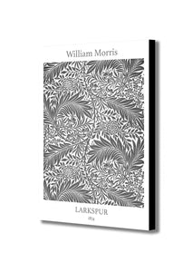 Larkspur Pattern by William Morris (1874) - Canvas Wall Art Framed Print - Various Sizes